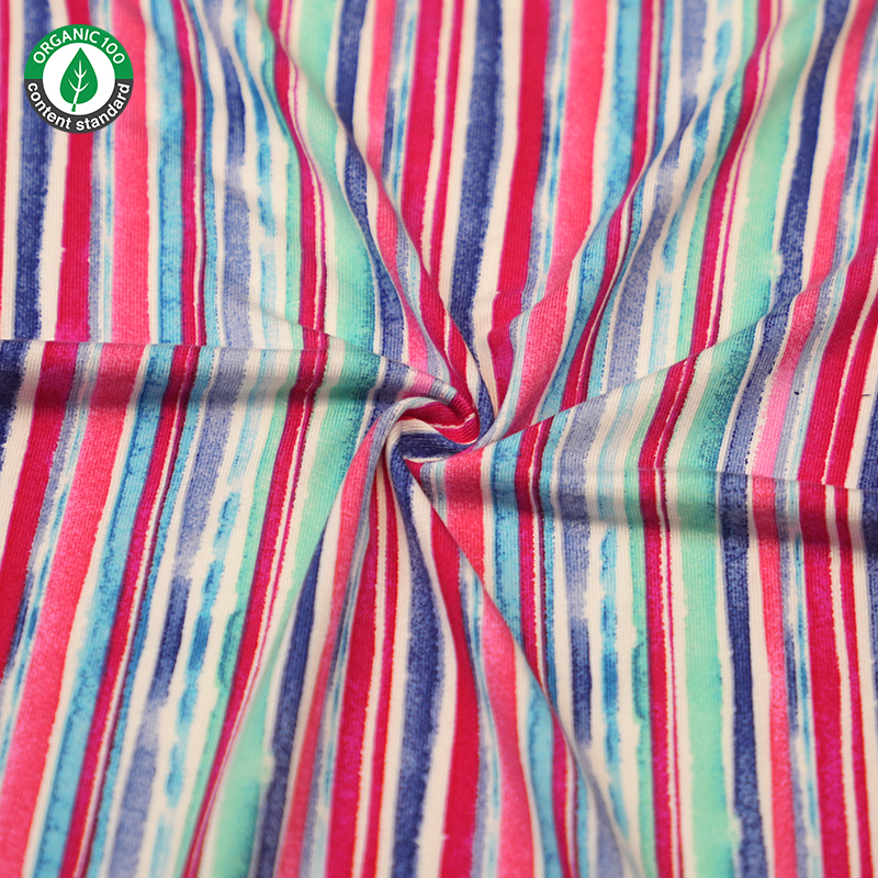 Organik bambu/spandeks baskılı forma kumaş